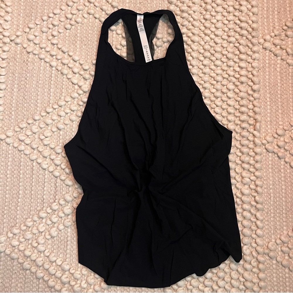Lululemon black tank with mesh detail